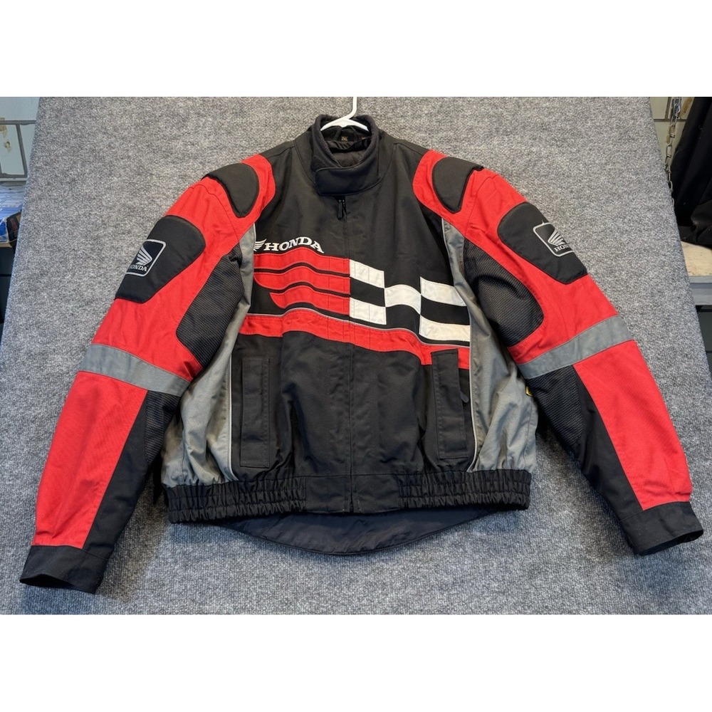 Honda Rider Collection Motorcycle Jacket Red Black Men's 2XL Armored CE